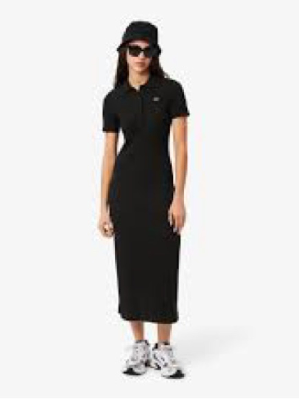 Women's Long Ribbed Cotton Polo Dress